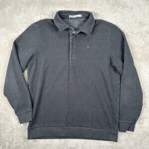 Criquet Long Sleeve Polo Golf Shirt Terry Cloth Towel Rugby Men's Size Large